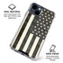 Black & White USA Flag iPhone 15 Clear Case